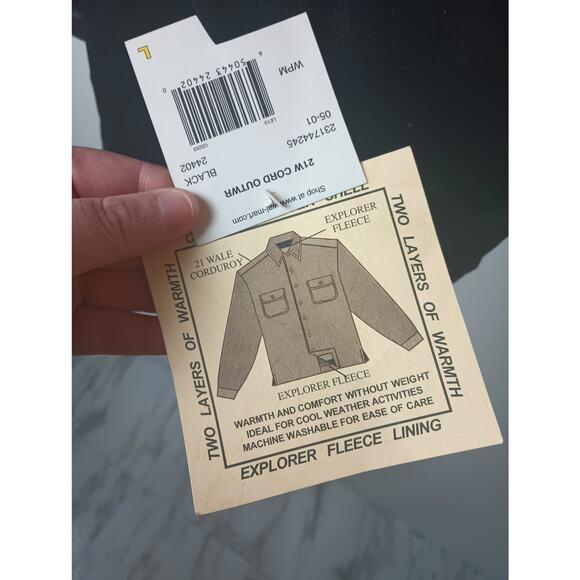 Vtg Ozark Trail Corduroy Flannel Plaid Lined Shacket Men's Large NWT Dead Stock - Picture 3 of 8